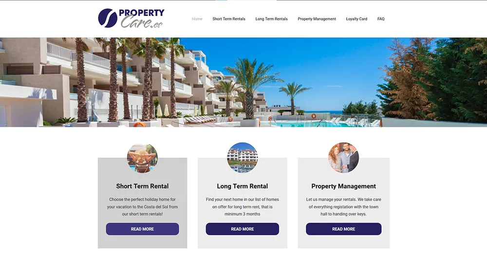 PropertyCare nyckelservice hemsida